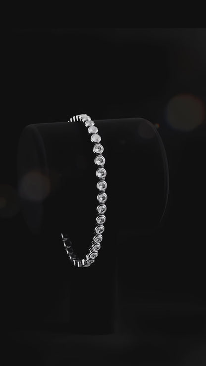 Pulsera de piedra lunar con órbita