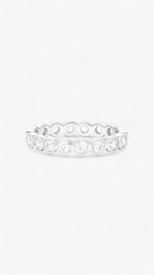 Anillo de halo de piedra lunar
