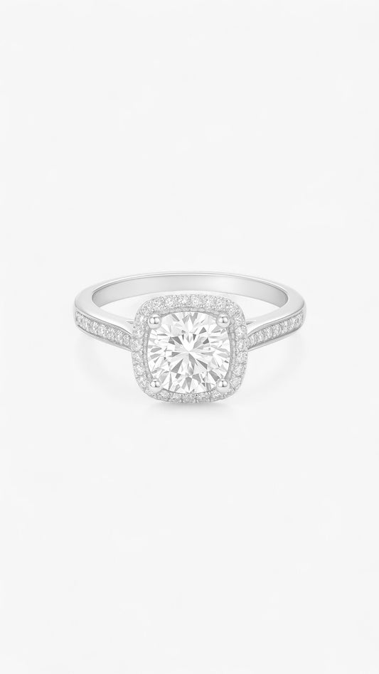 Anillo de diamantes majestuoso