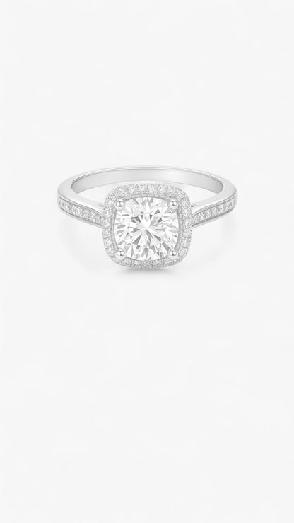 Anillo de diamantes majestuoso