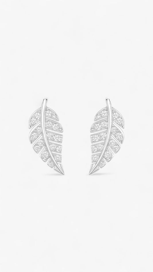 Pendientes de plumas etéreas