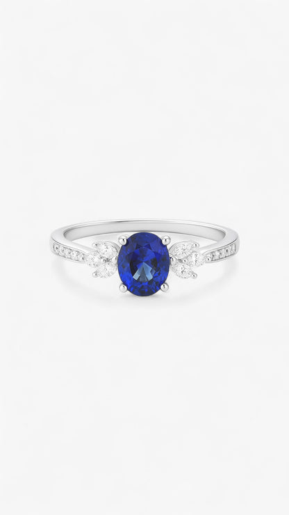 Anillo de serenata de zafiro