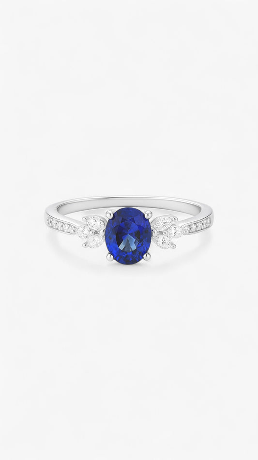 Anillo de serenata de zafiro