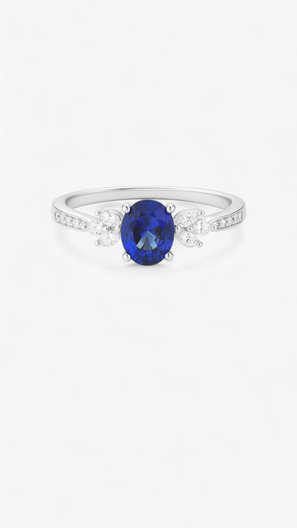 Anillo de serenata de zafiro