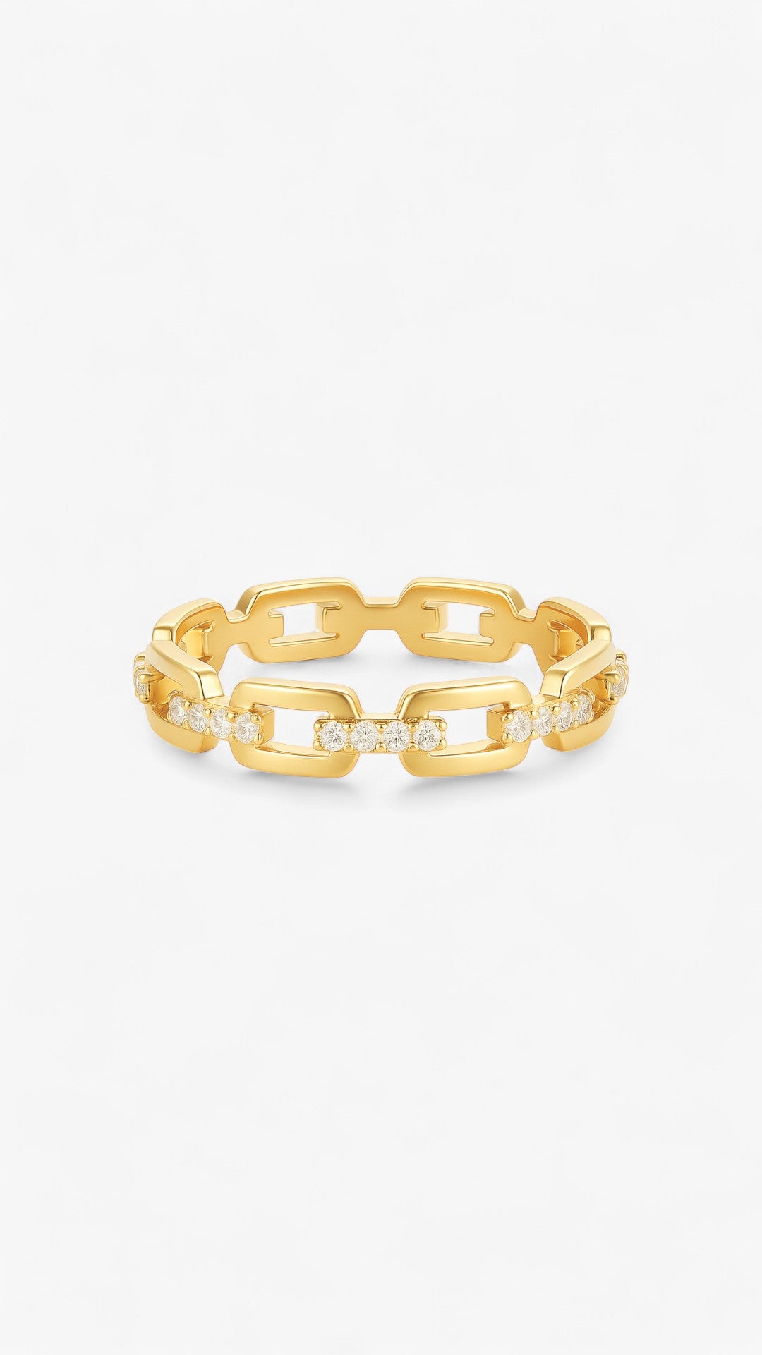 Rostfritt Stål Glittrande Ring