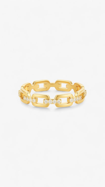 Rostfritt Stål Glittrande Ring