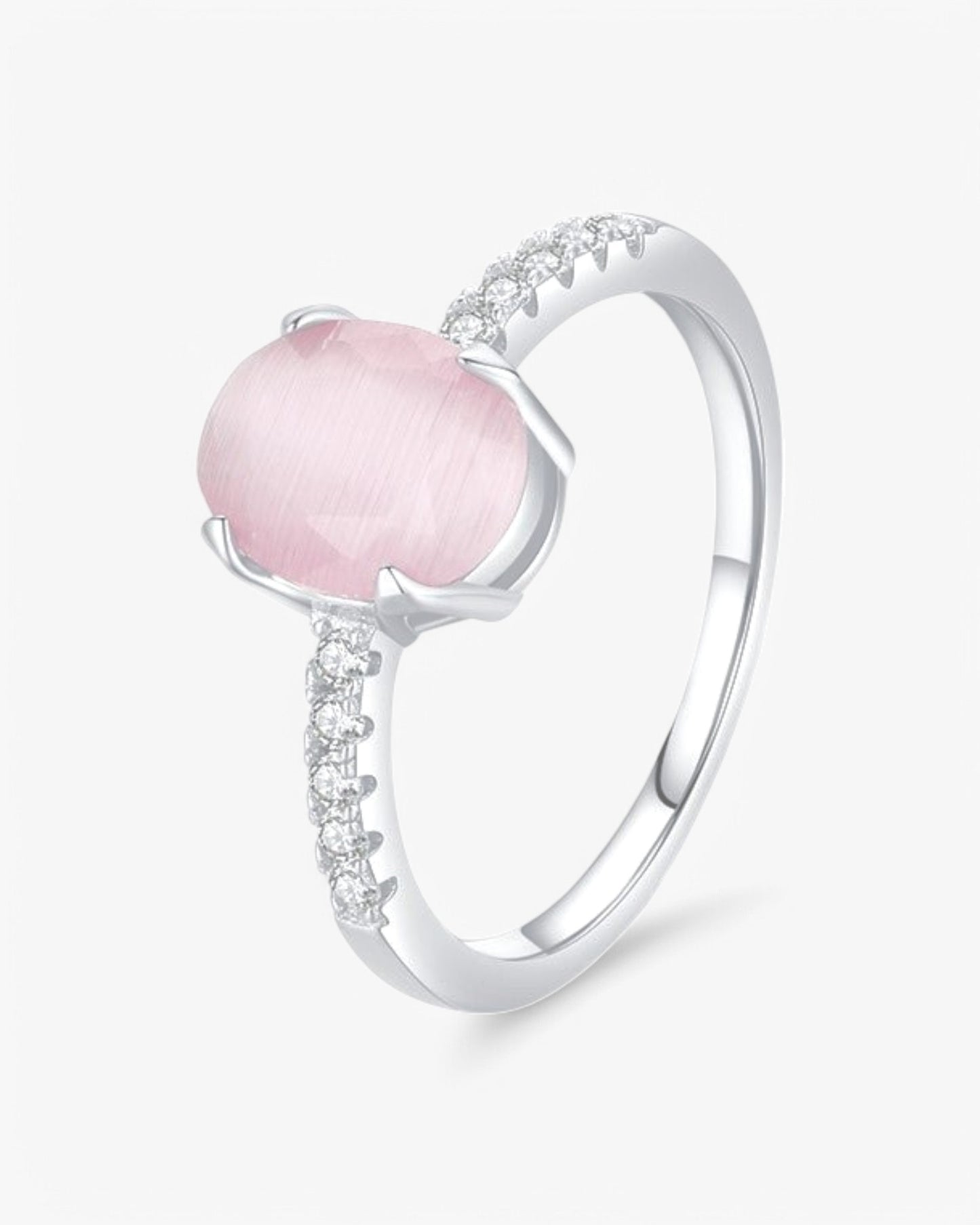 Anillo de perla rosa