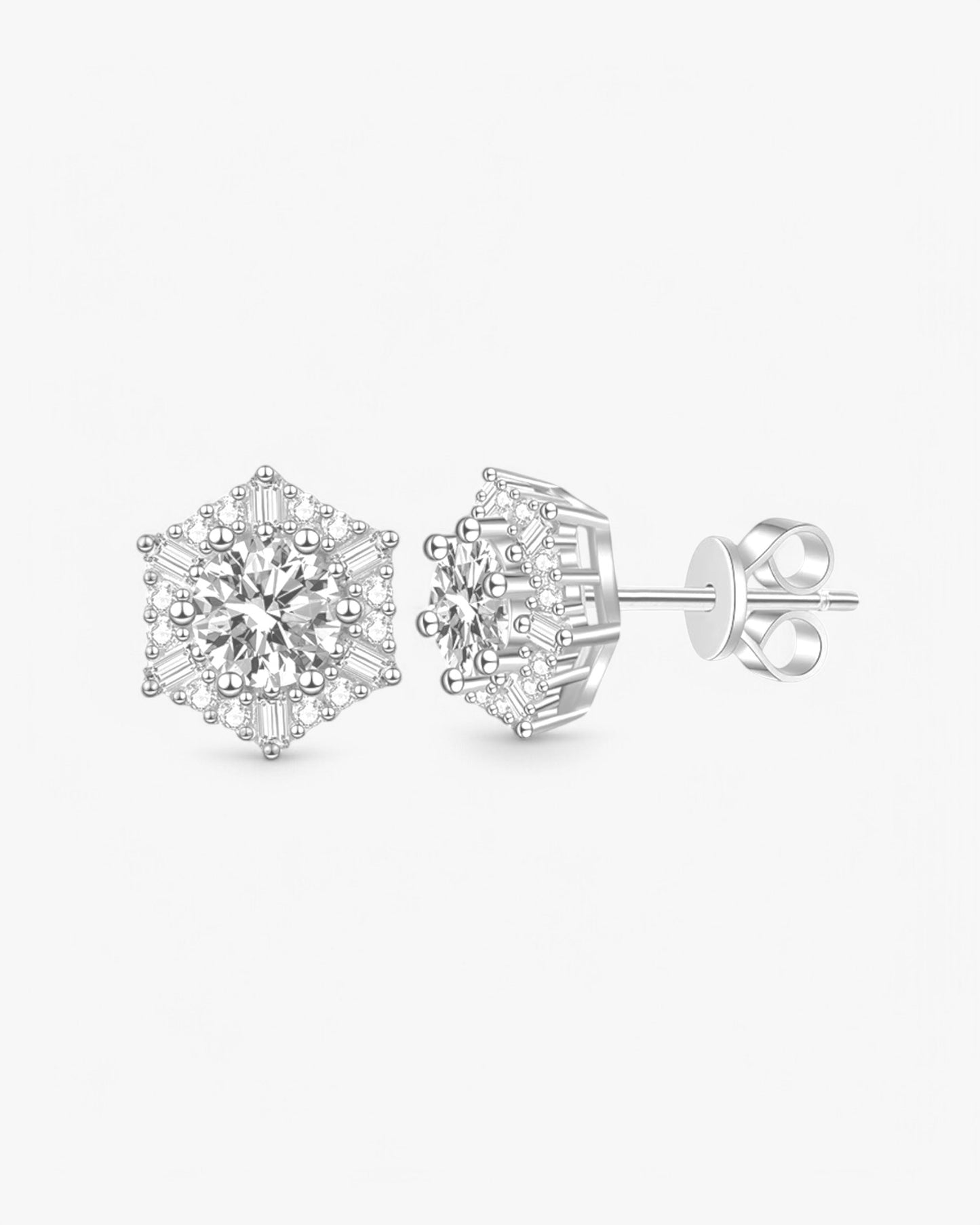 Boucles d'oreilles flocon de neige spatial
