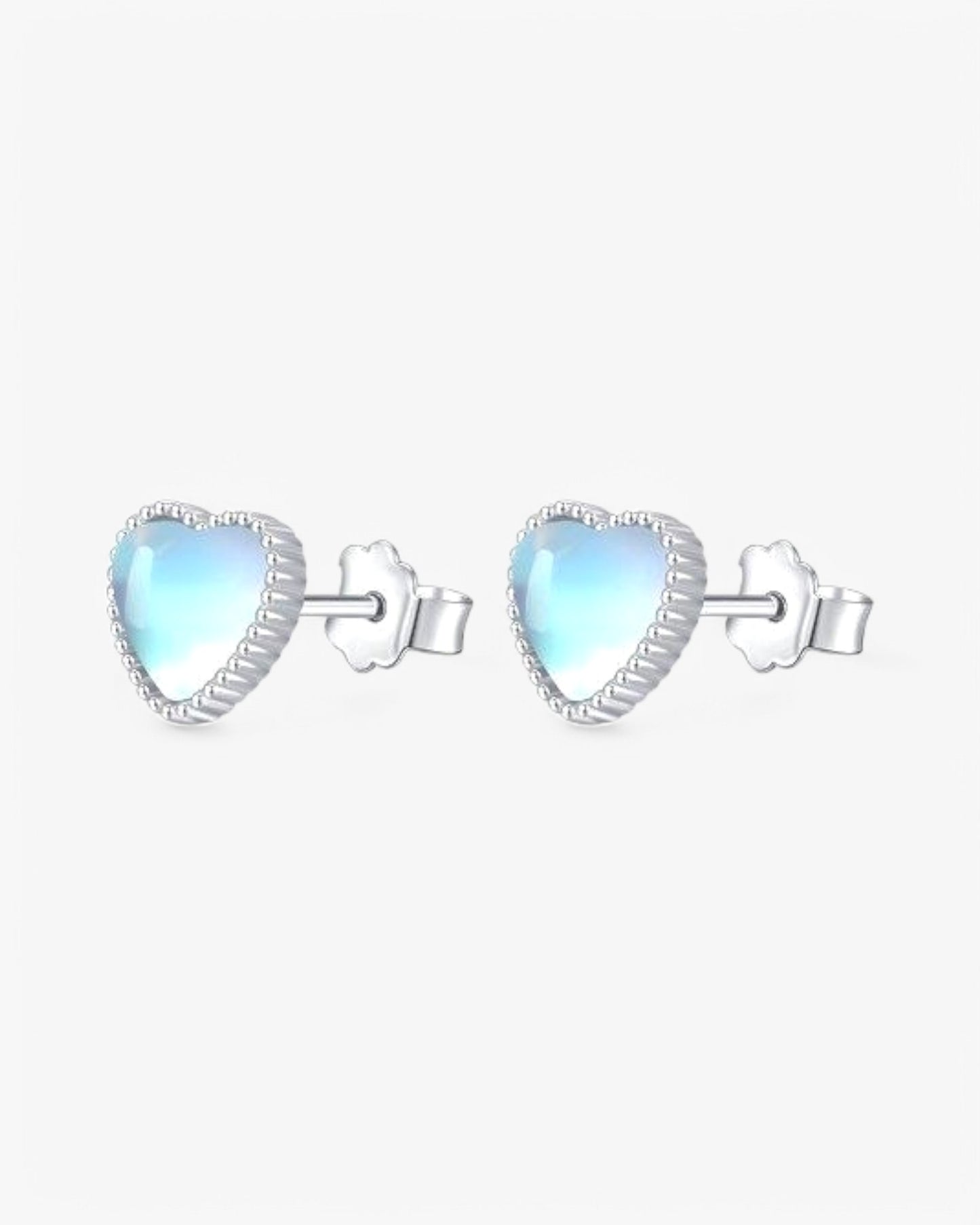 Pendientes de corazón azul cielo