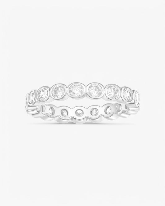 Anillo de halo de piedra lunar